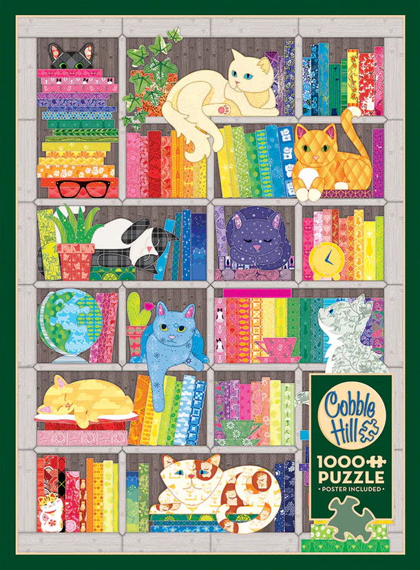 Rainbow Cat Quilt 1000pc Puzzle | Cobble Hill