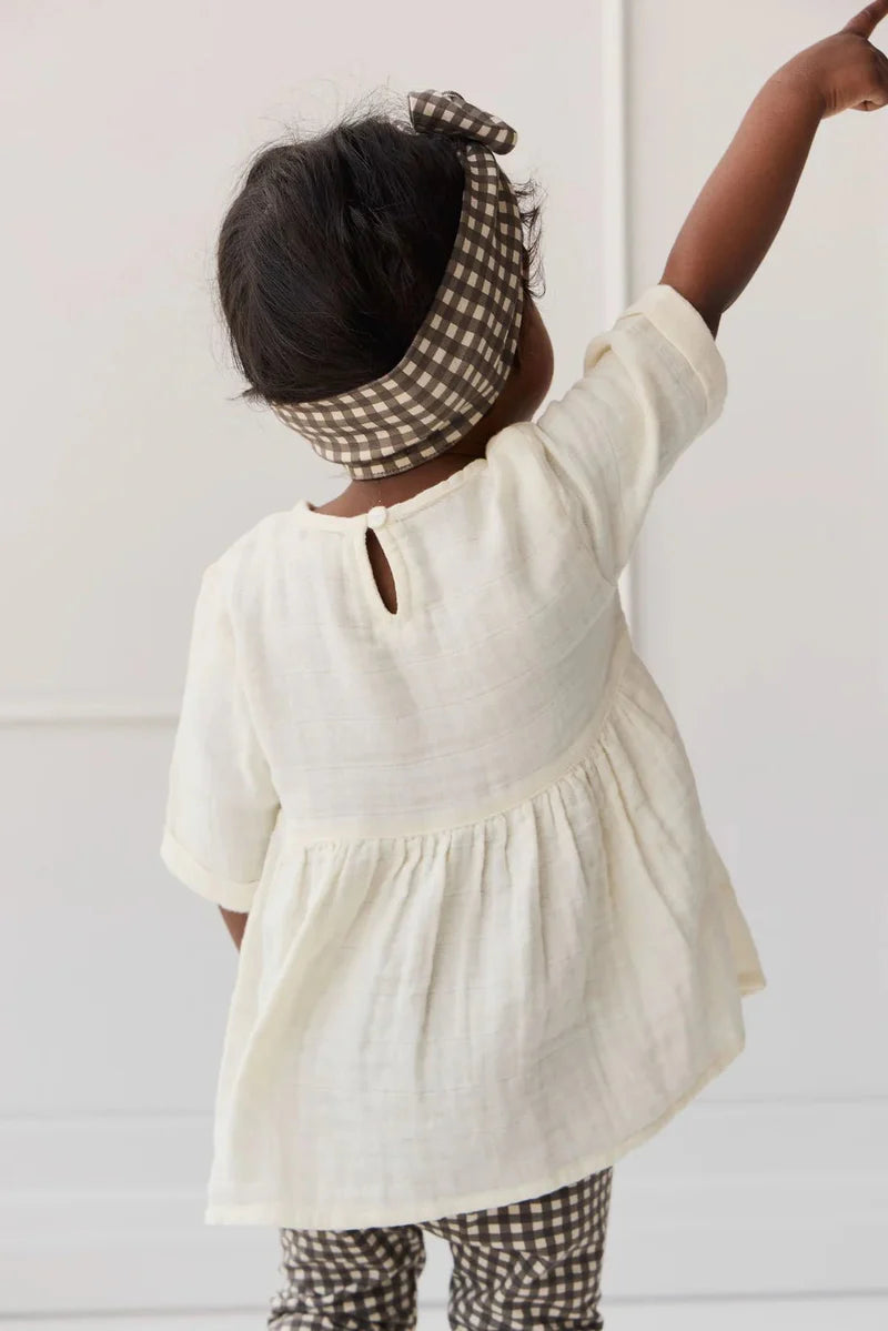 Organic Cotton Muslin Estelle Top - Parchment | Jamie Kay