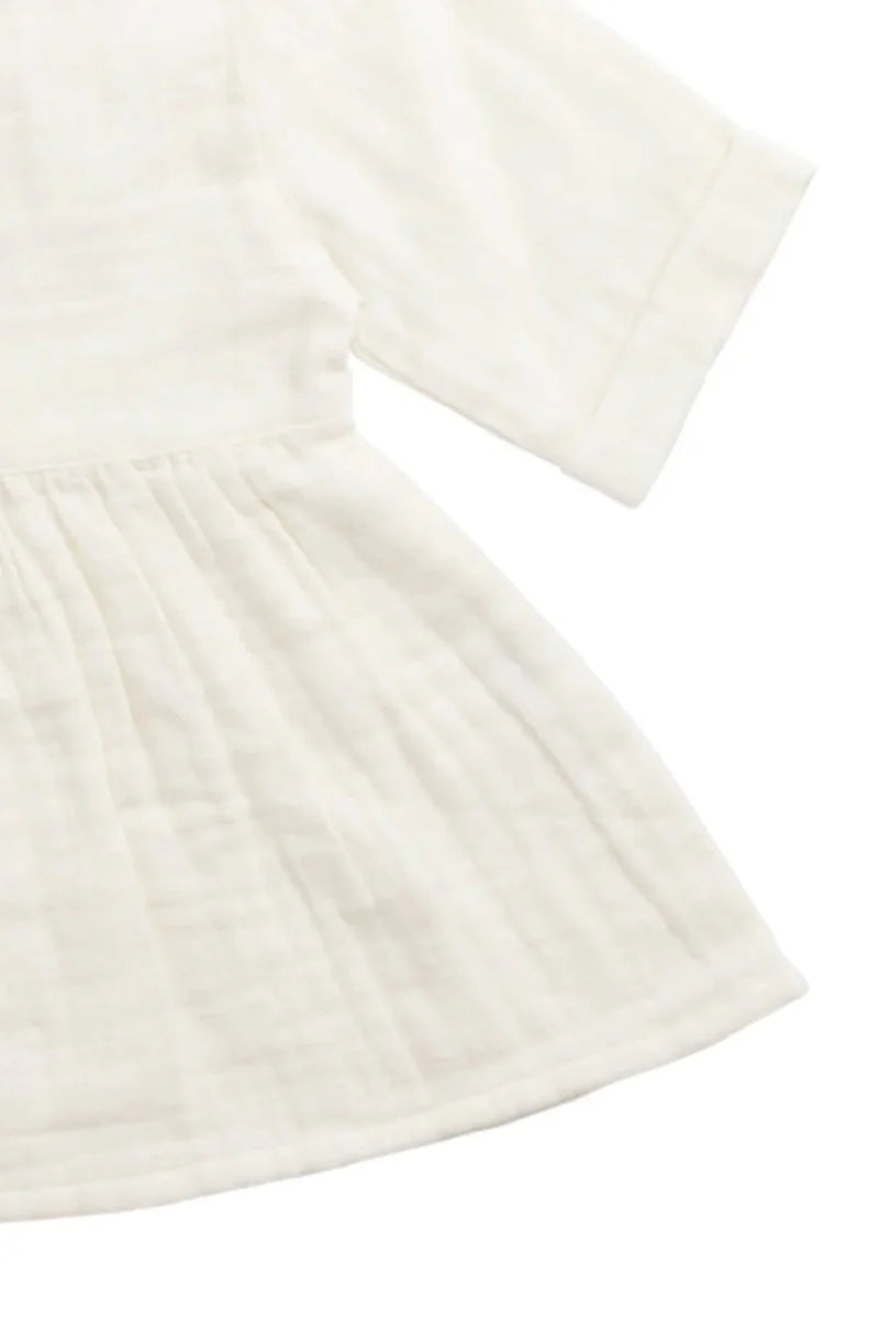 Organic Cotton Muslin Estelle Top - Parchment | Jamie Kay
