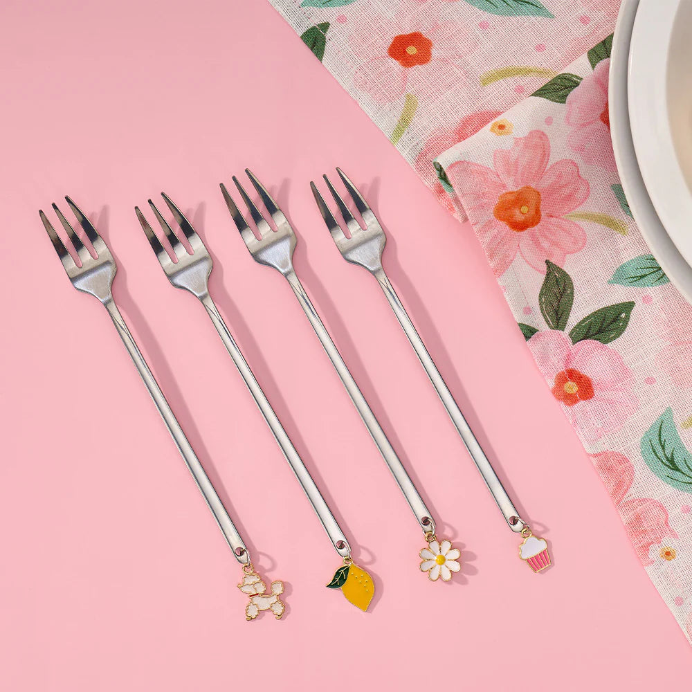 Party Forks 4pc - Daisies | Annabel Trends