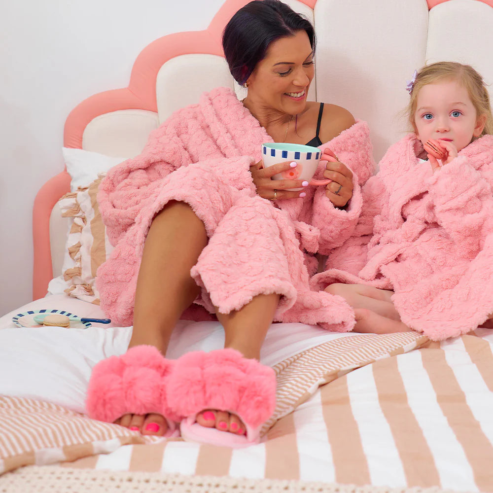 COSY LUXE Slippers Pom Pom|| Shell Pink | Annabel Trends