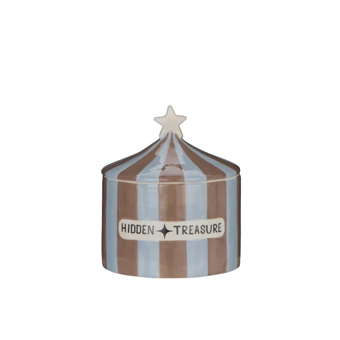 Hidden Treasure Cannister Blue & Brown | Emporium