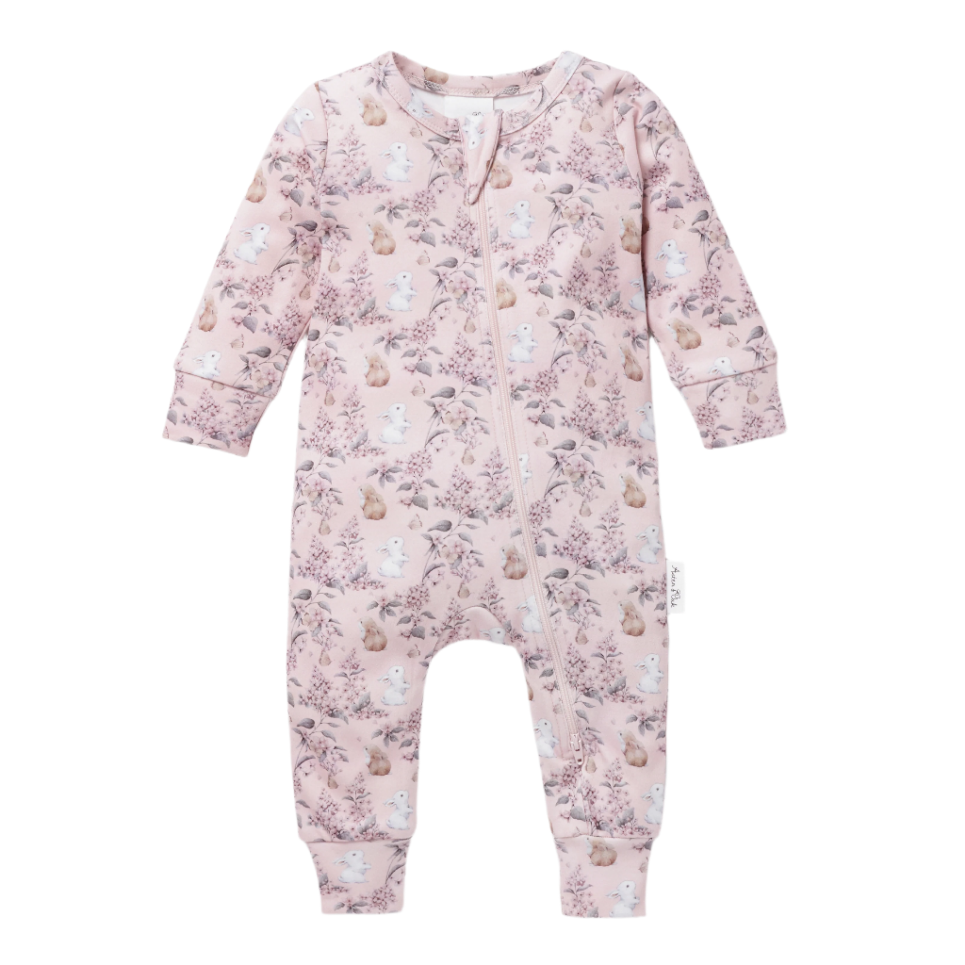 BUNNY FRIENDS ZIP ROMPER || Pink | Aster & Oak