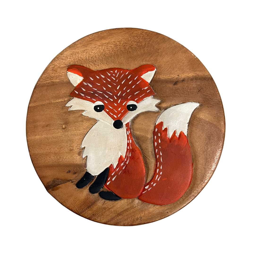 Wooden Kids Stool - Fox | Barron Imports