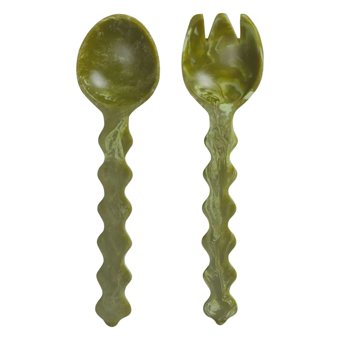 Gisele Salad Servers - La Palma | Sage x Clare