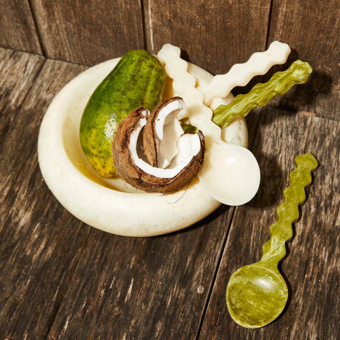 Gisele Salad Servers - La Palma | Sage x Clare