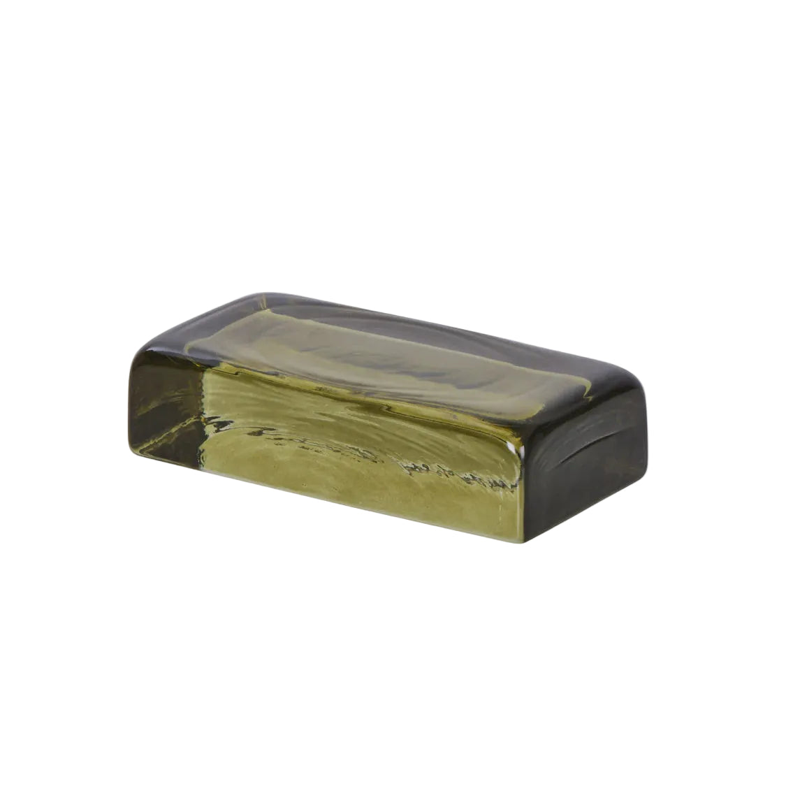 Bernard Glass Brick Sculpture Green | Amalfi