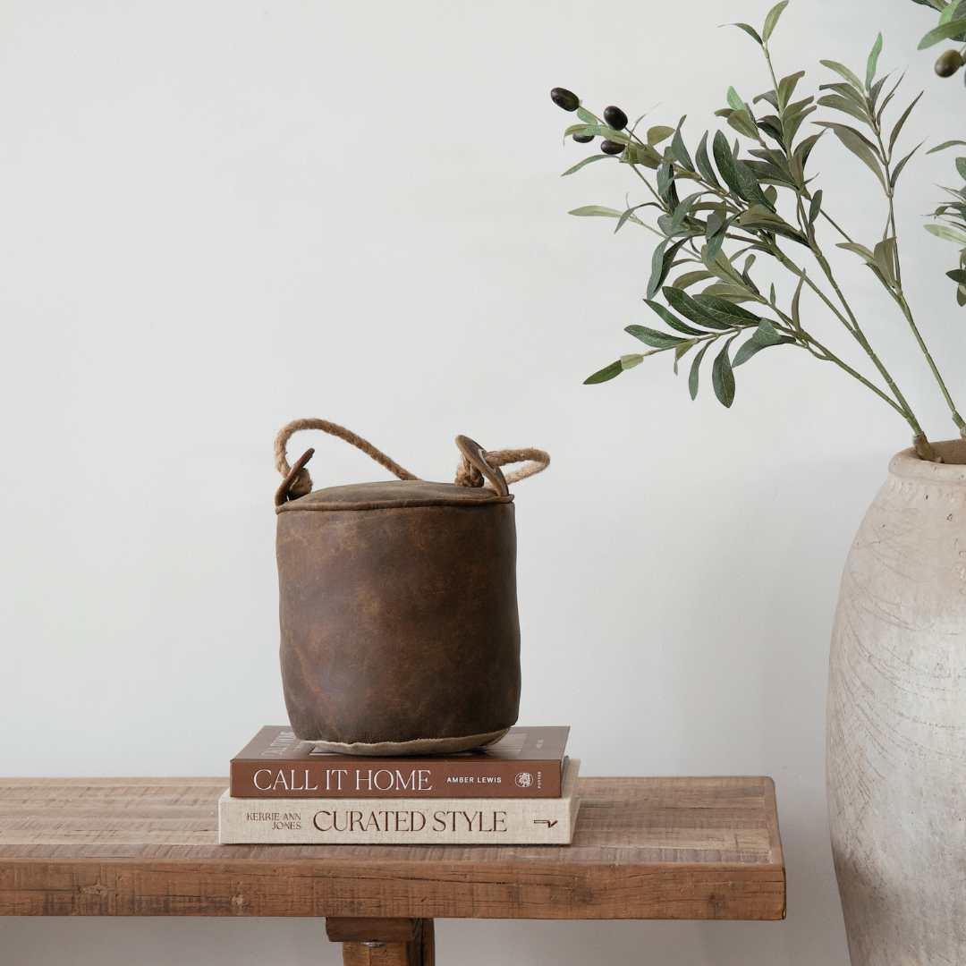 Leather Door Stopper - Saddle | Barron Imports
