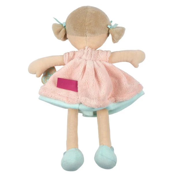 Pia, 35cm Lt. brown hair/peach & blue dress | Tikiri-Bonikka