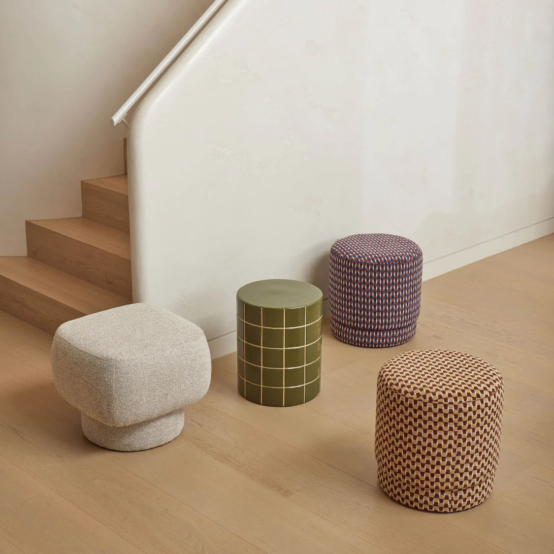 Hugo Side Table Green & Off White | Amalfi