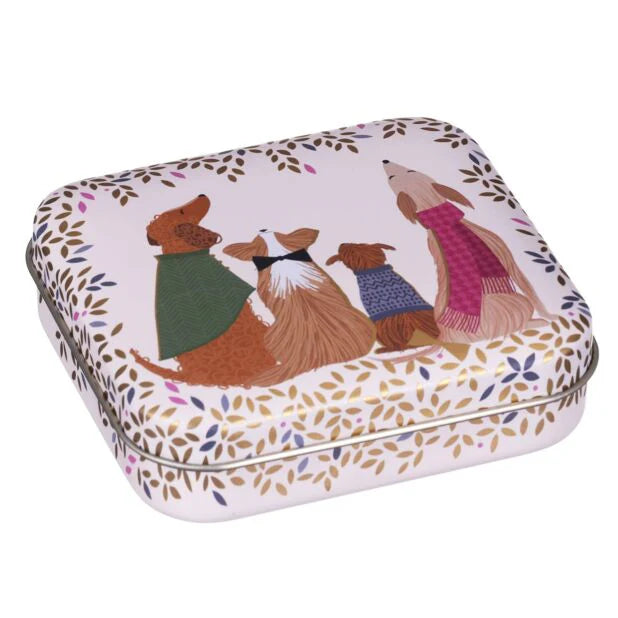 Small Rectangle Pocket Tin - Dapper Dogs | Sara Miller