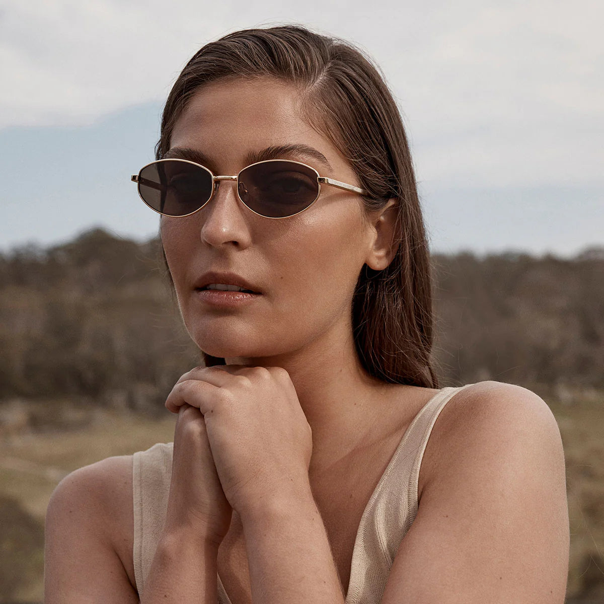 Enigma Sunglasses - Gold | Status Anxiety