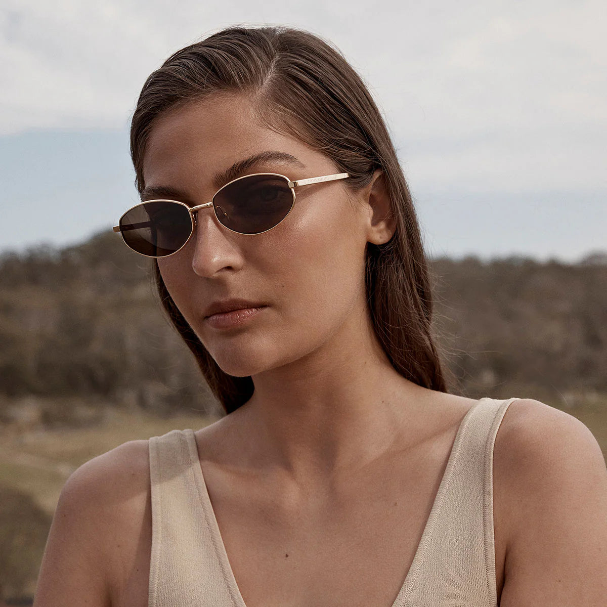 Enigma Sunglasses - Gold | Status Anxiety