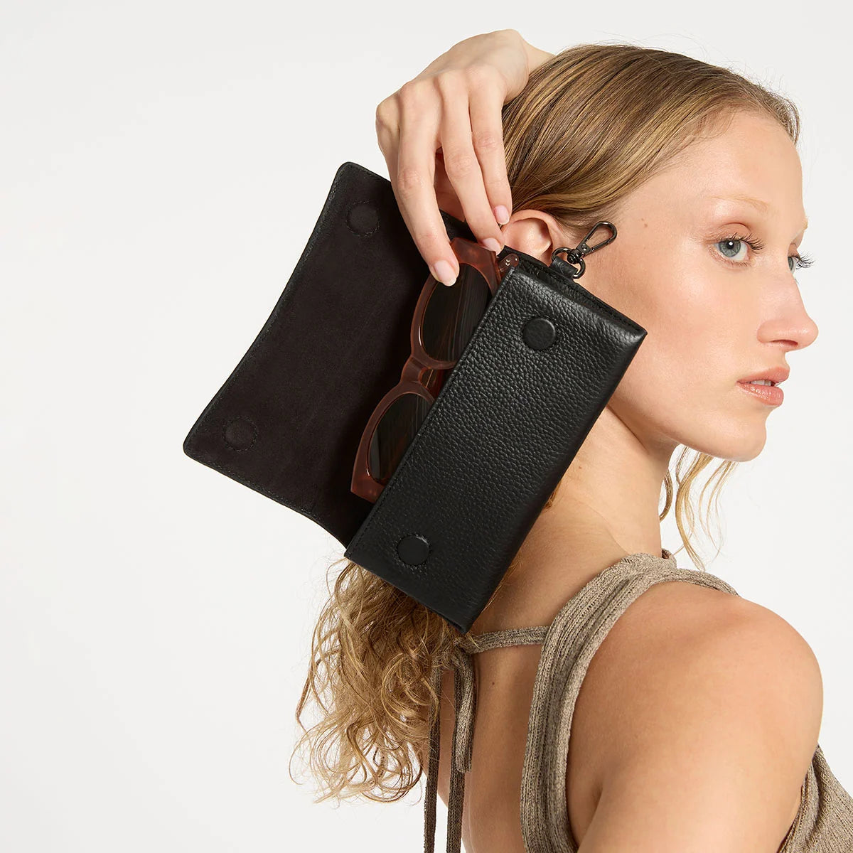 Into The Ether Sunglasses Case - Black | Status Anxiety