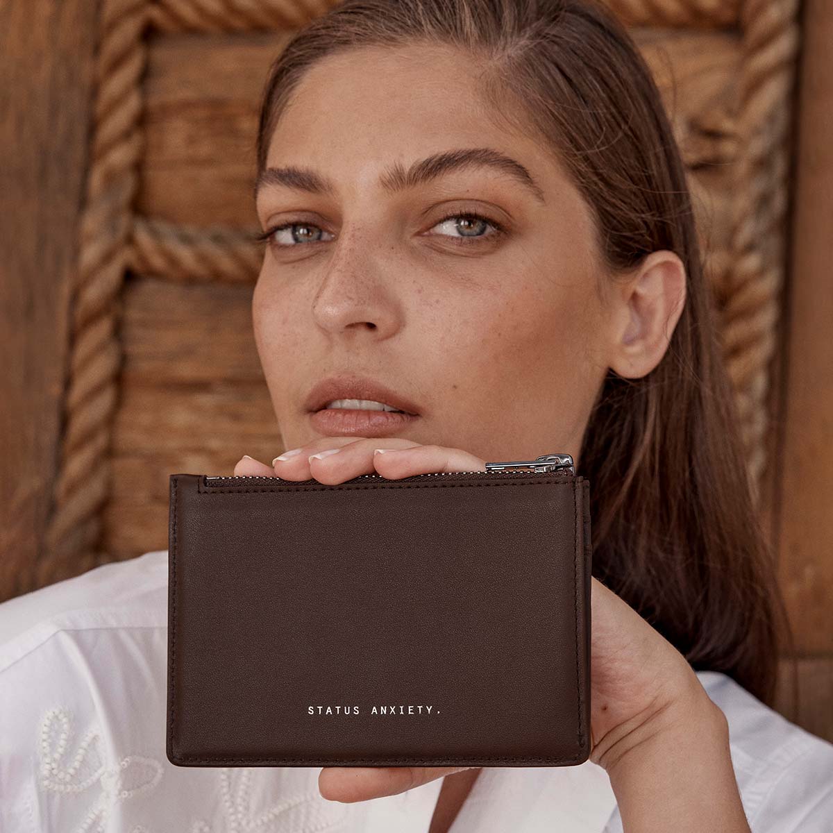 Gone Again Wallet - Cocoa Nappa | Status Anxiety