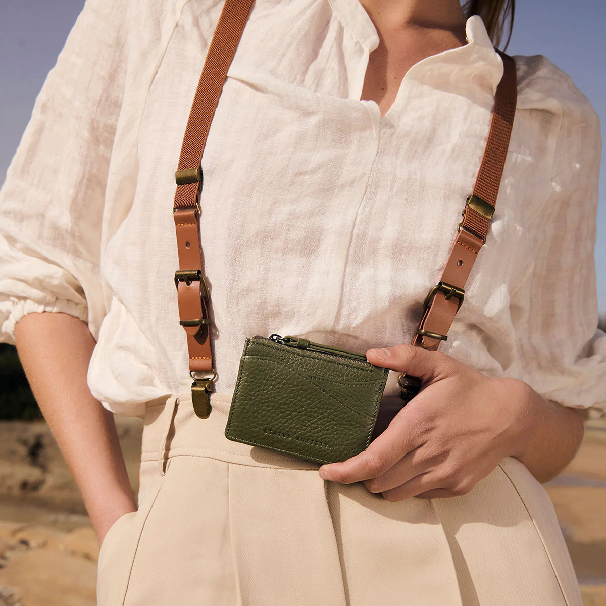 Hearts Still Beating Wallet - Khaki | Status Anxiety