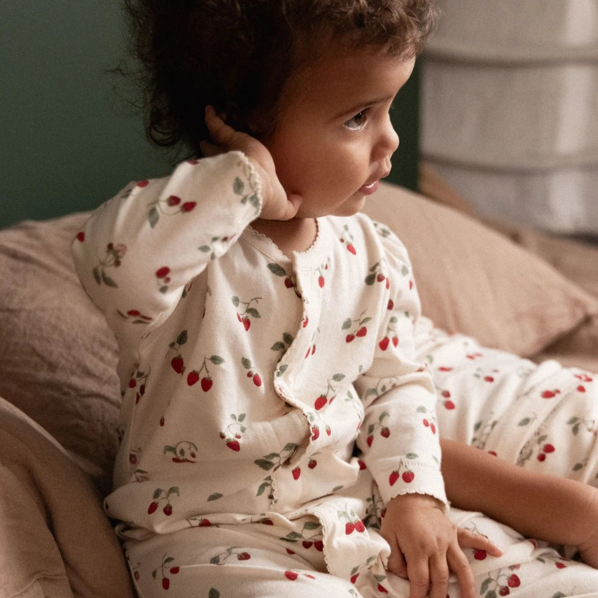 LUCY SUIT. Strawberry Blush Print | Nature Baby