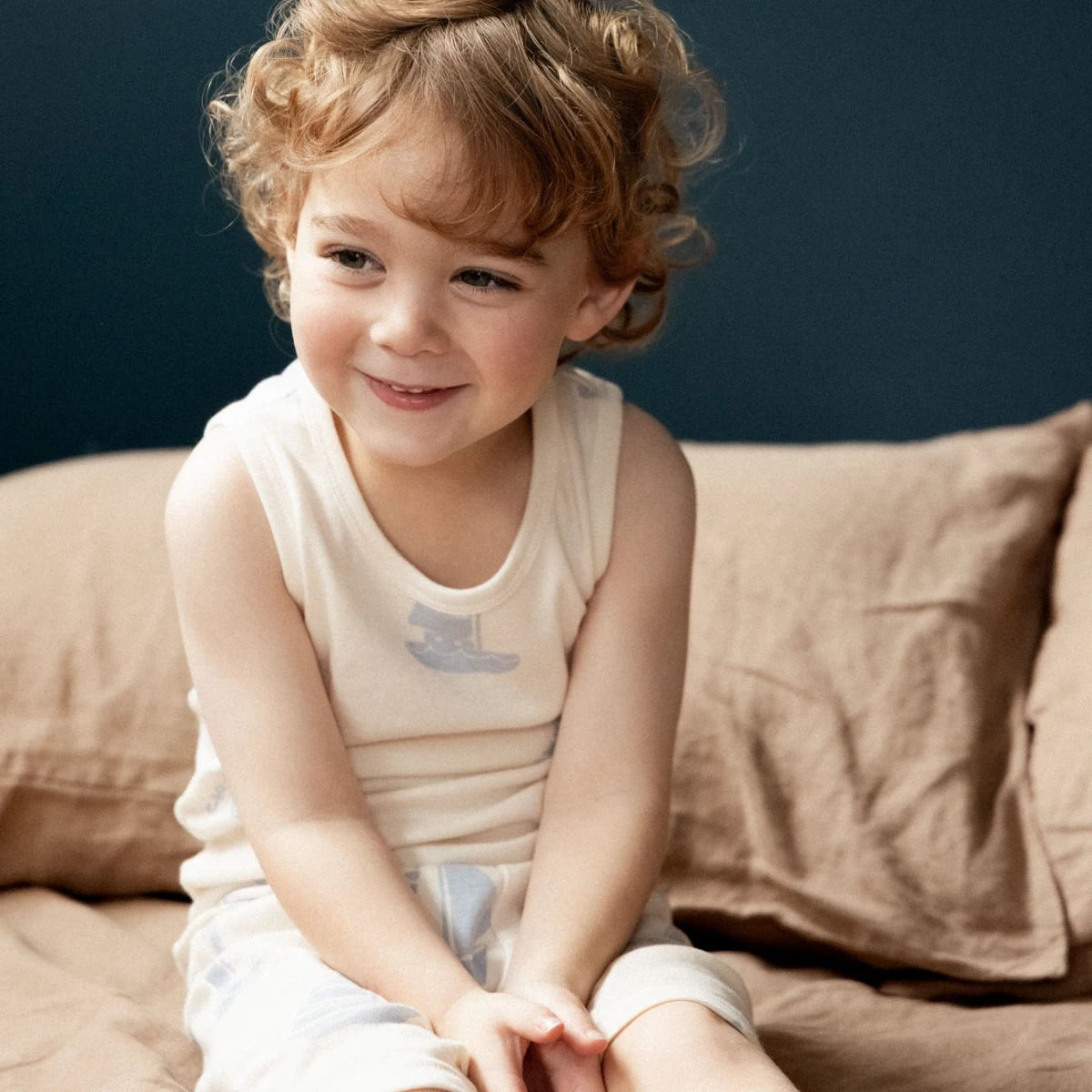 SINGLET PYJAMA SET | Regatta Blue Print | Nature Baby