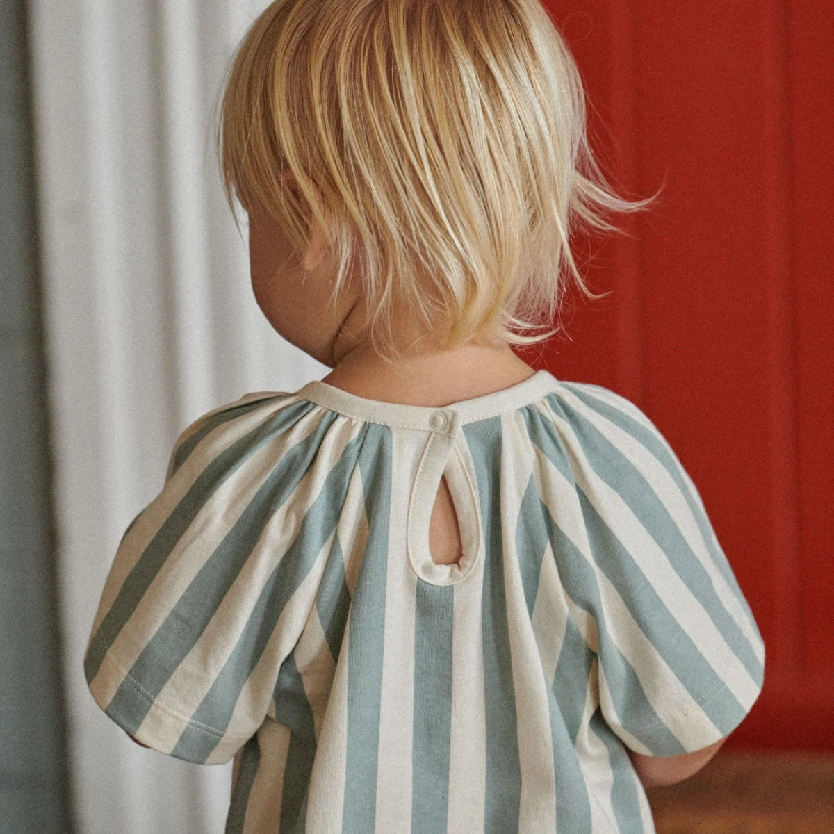FAYE TEE. Star Dew Stripe | Nature Baby