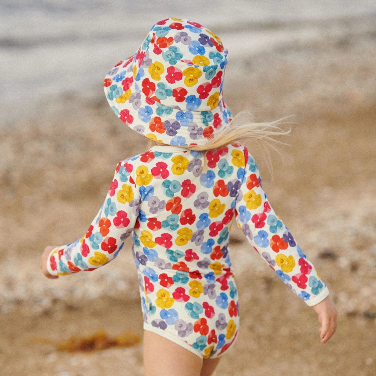 ONE PIECE BATHING SWIMSUIT | Painted Delphine Print | Nature Baby