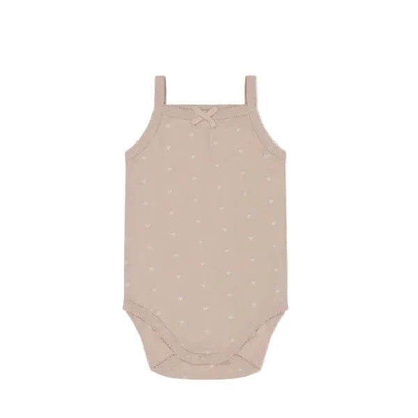 Organic Cotton Singlet Bodysuit - Mon Amour Rose | Jamie Kay