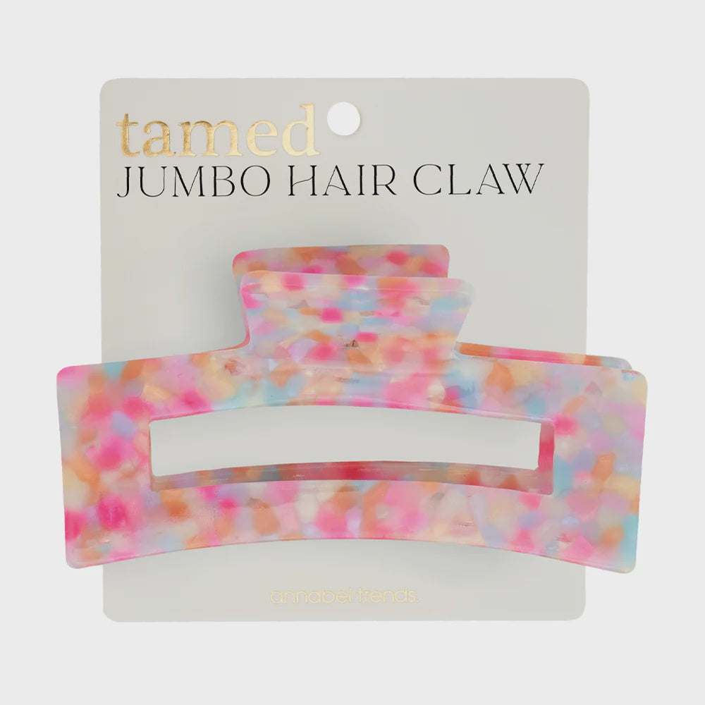 Jumbo Tamed Hair Claw - Unicorn Confetti | Annabel Trends