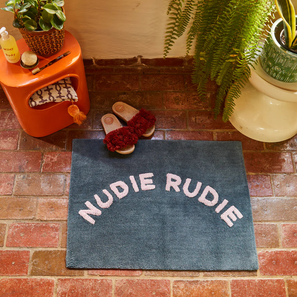 Tula Nudie Bath Mat - Denim | Sage x Clare