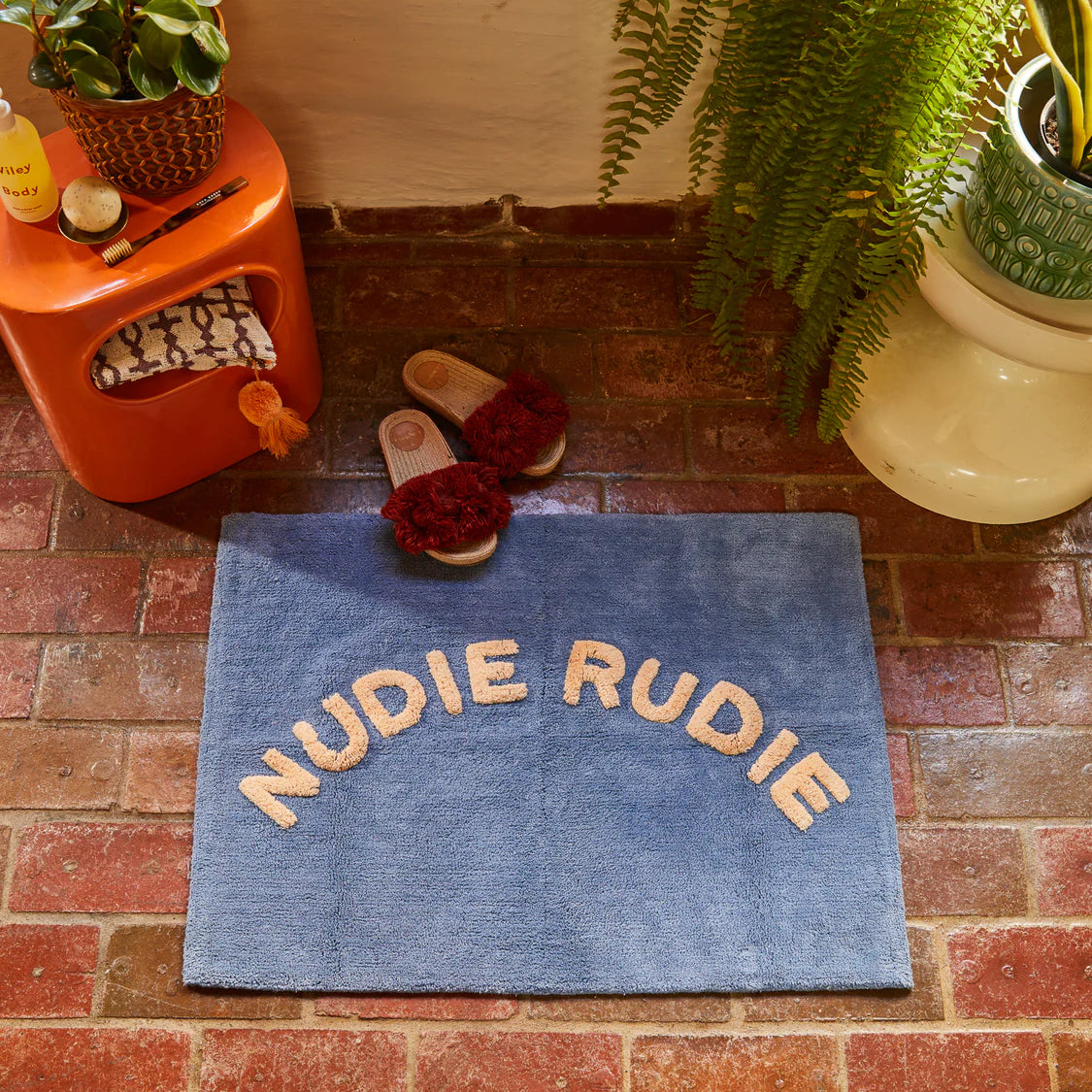Tula Nudie Bath Mat - Cornflower | Sage x Clare