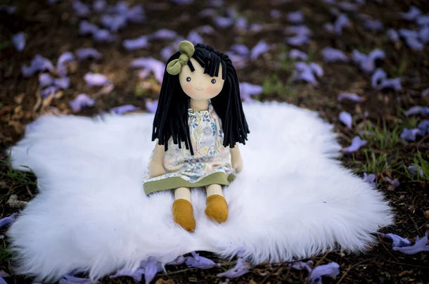 Jedda in Green & Blue Dress, Doll | Tikiri-Bonikka