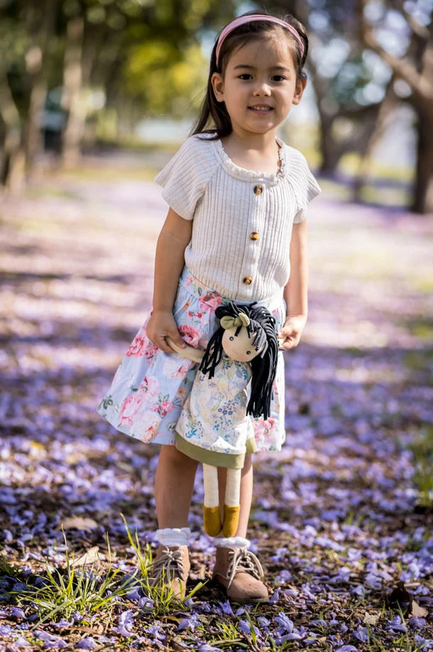 Jedda in Green & Blue Dress, Doll | Tikiri-Bonikka