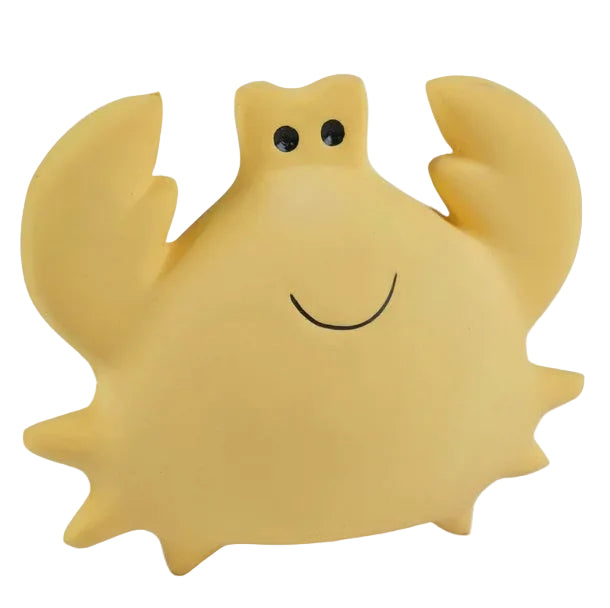 Crab Organic Natural Rubber Rattle, Teether & Bath Toy | Tikiri