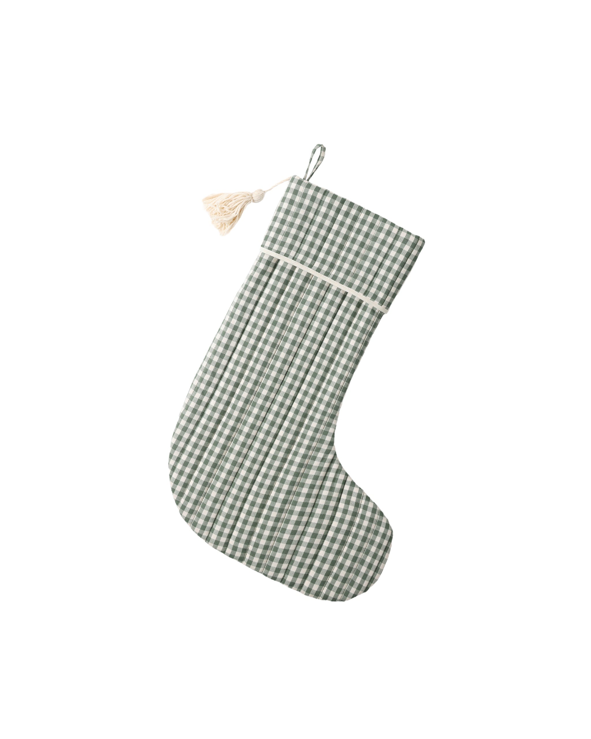 CHRISTMAS STOCKING || EVERGREEN GINGHAM | Rylee + Cru