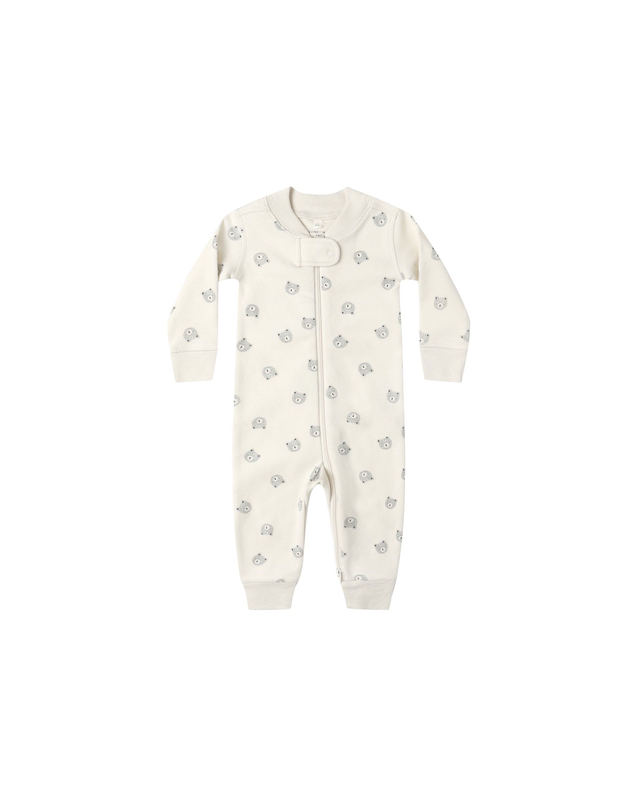 ZIP LONG SLEEVE SLEEPER || BEARS | Quincy Mae
