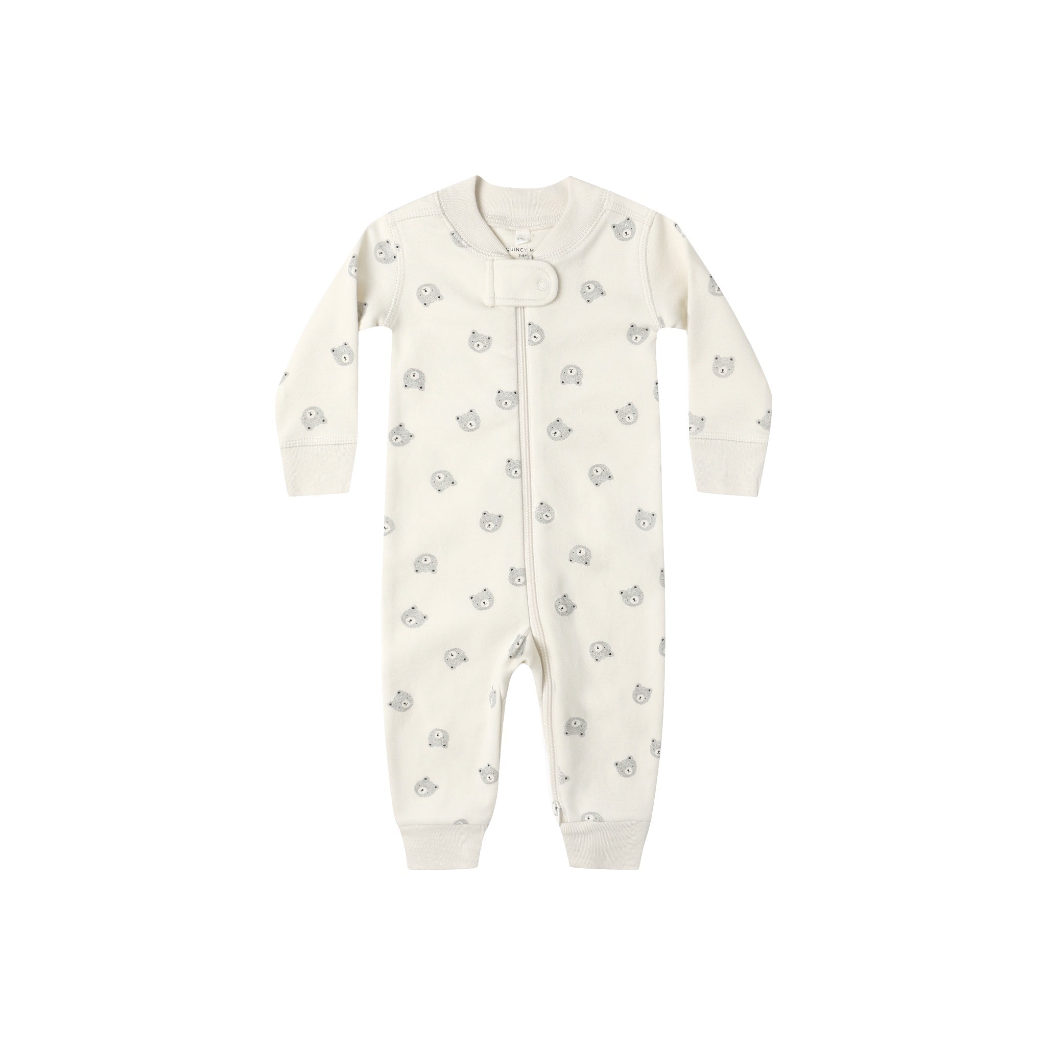 ZIP LONG SLEEVE SLEEPER || BEARS | Quincy Mae