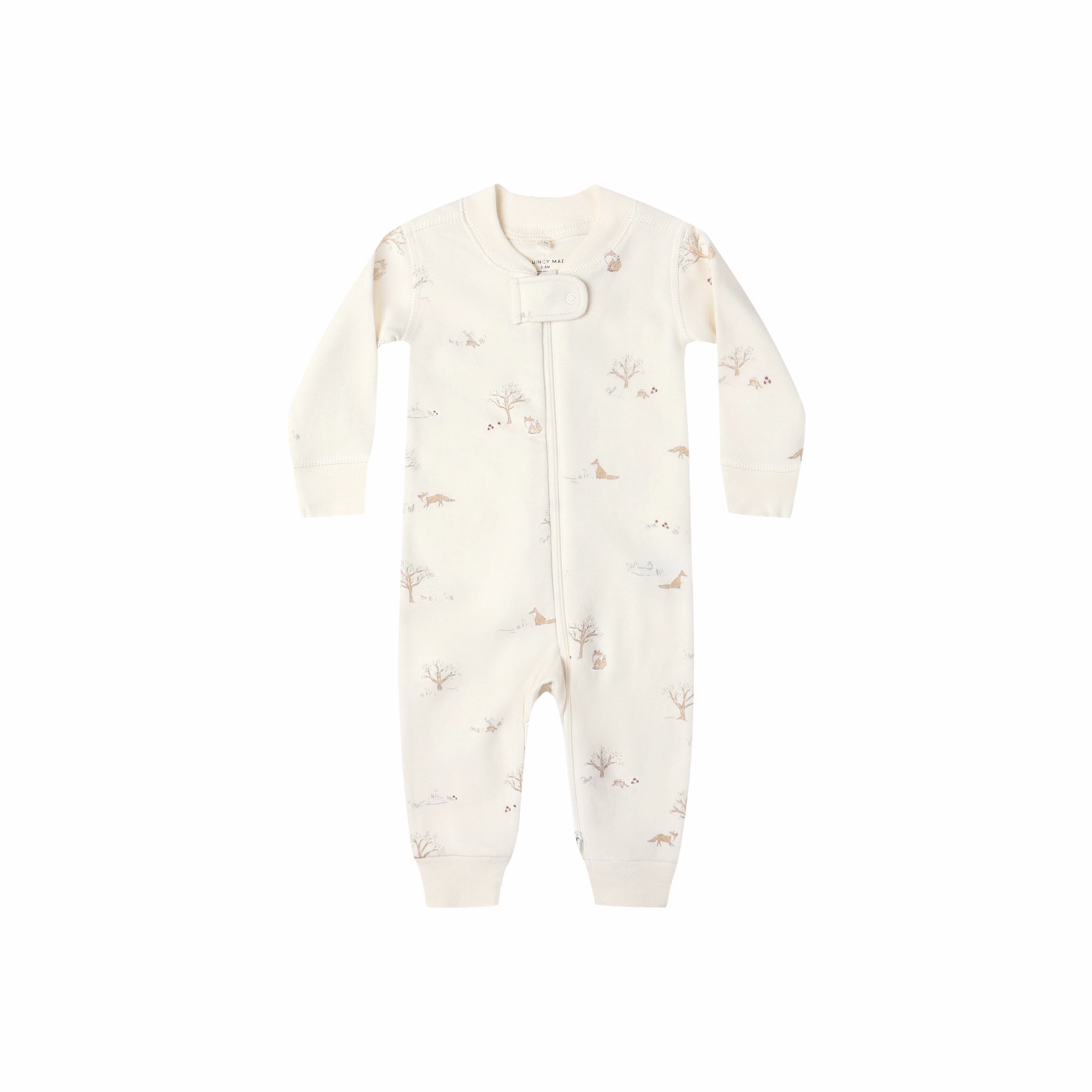 ZIP LONG SLEEVE SLEEPER || FOX LAND | Quincy Mae