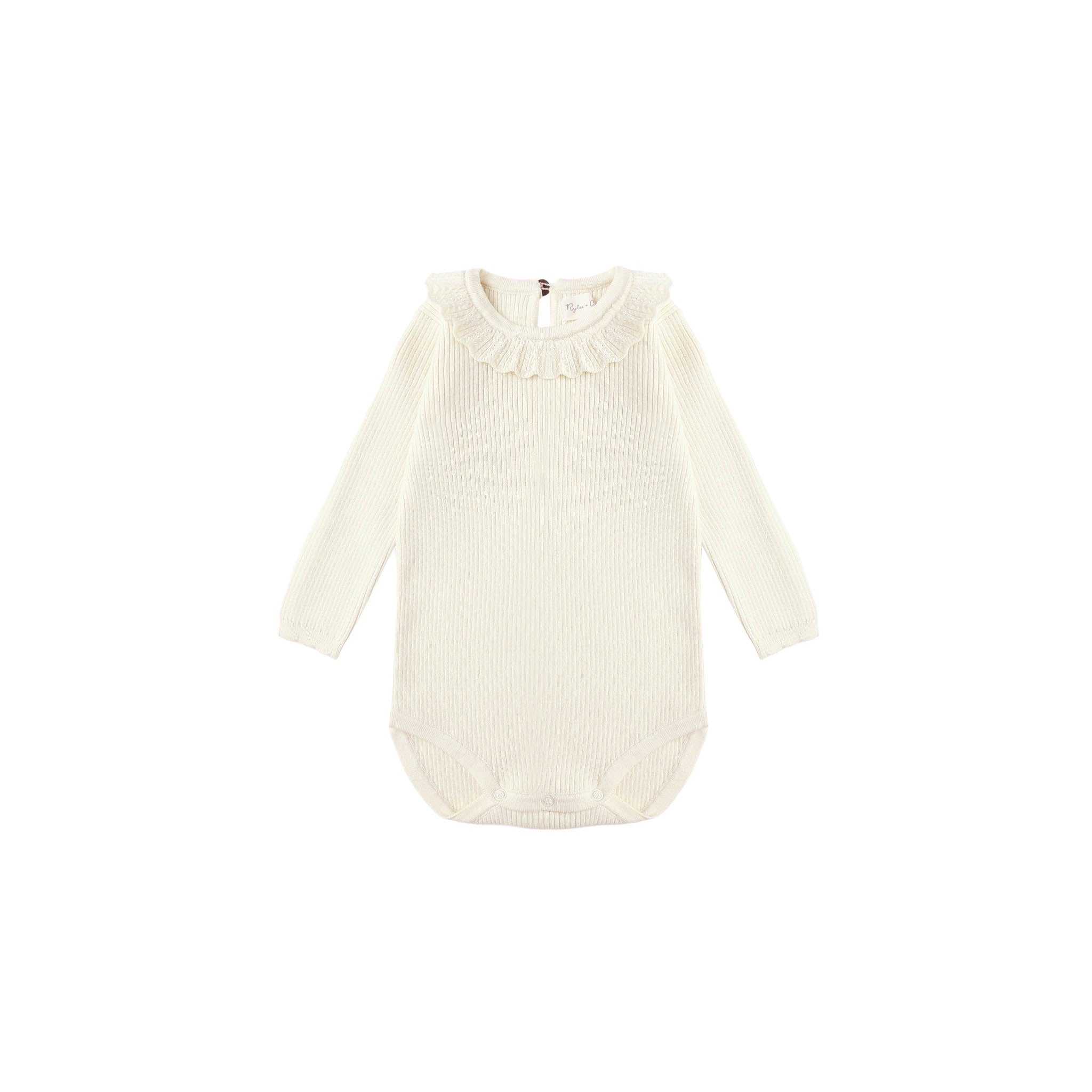 RUFFLE COLLAR BODYSUIT || NATURAL | Rylee + Cru