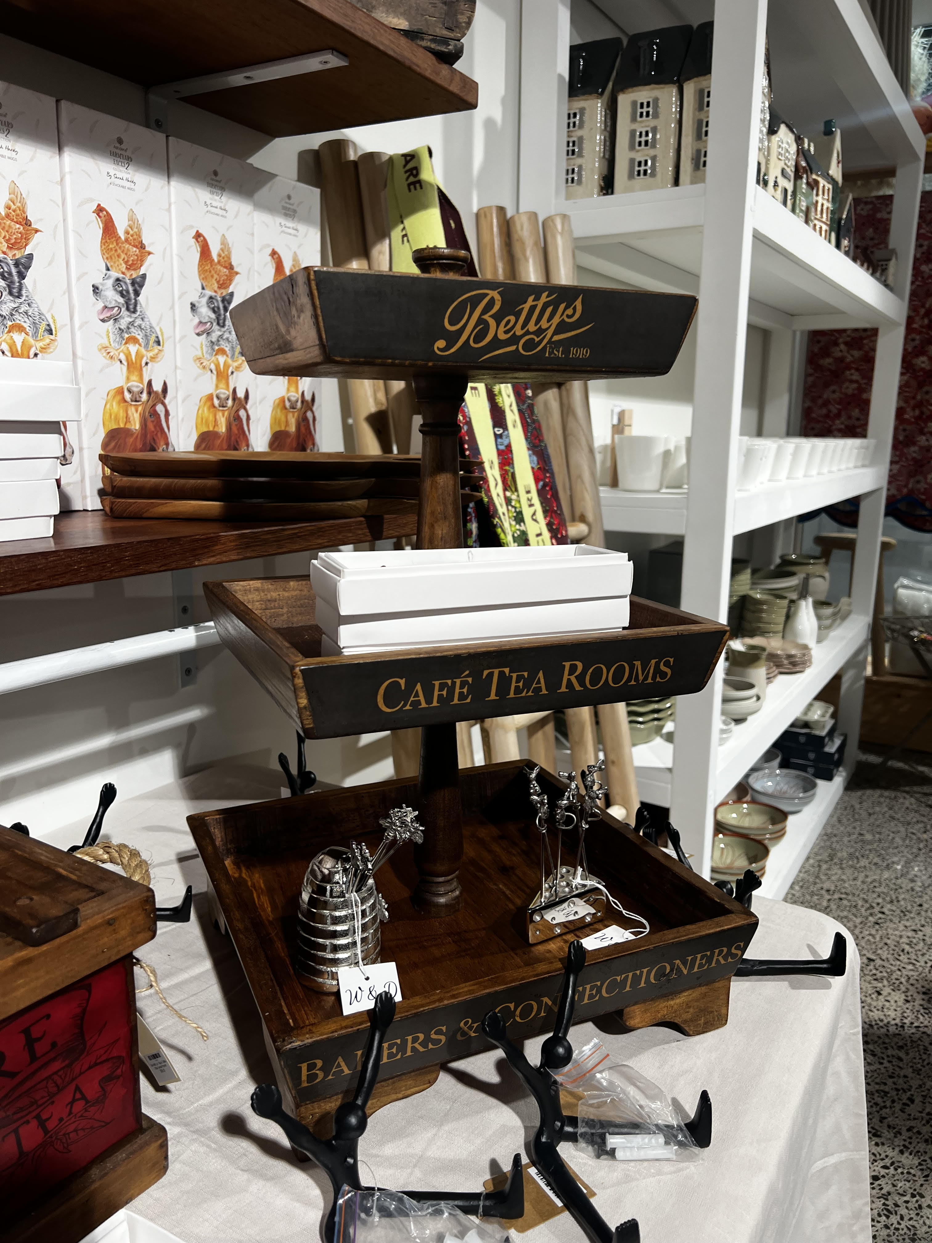 Wooden 3 Tier Cake Stand - Betty's | Blue Goose Imports