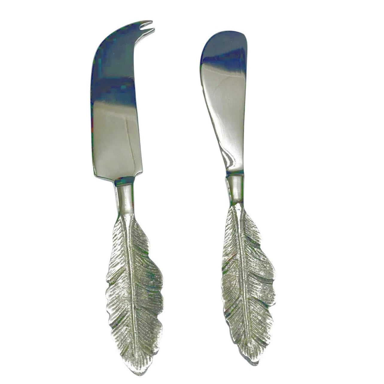 Feather Butter & Cheese Knife Set | Blue Goose Imports
