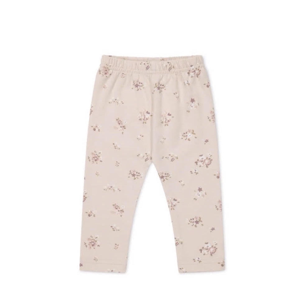 Organic Cotton Fine Rib Legging - Petite Fleur Soft Peony | Jamie Kay