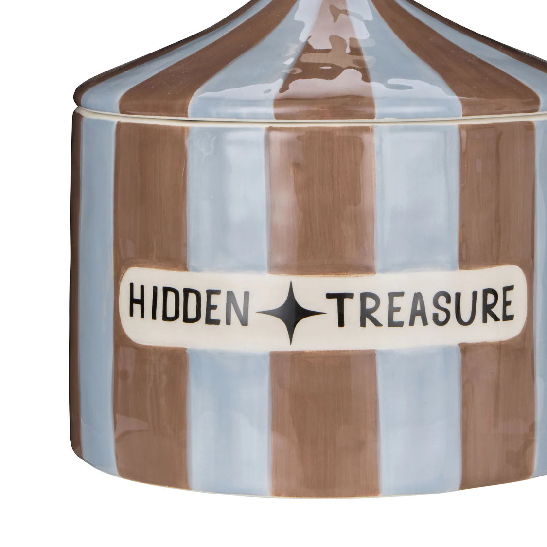 Hidden Treasure Cannister Blue & Brown | Emporium