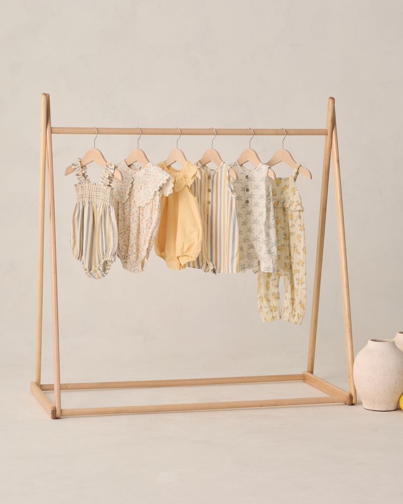 Kinsley Jumpsuit || Lemon Ditsy Flower - Natural | Rylee + Cru