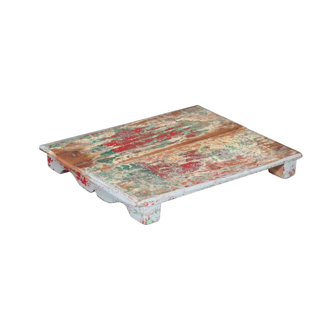 Coloured Vintage Wooden Tray - Bajot | Barron Imports
