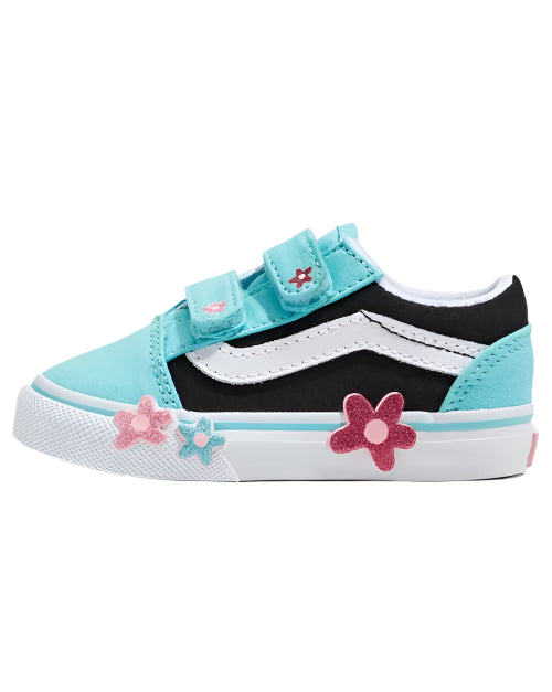 TODDLER - OLD SKOOL V GLITTER FLOWER POWER MULTI/TRUE WHITE | Vans