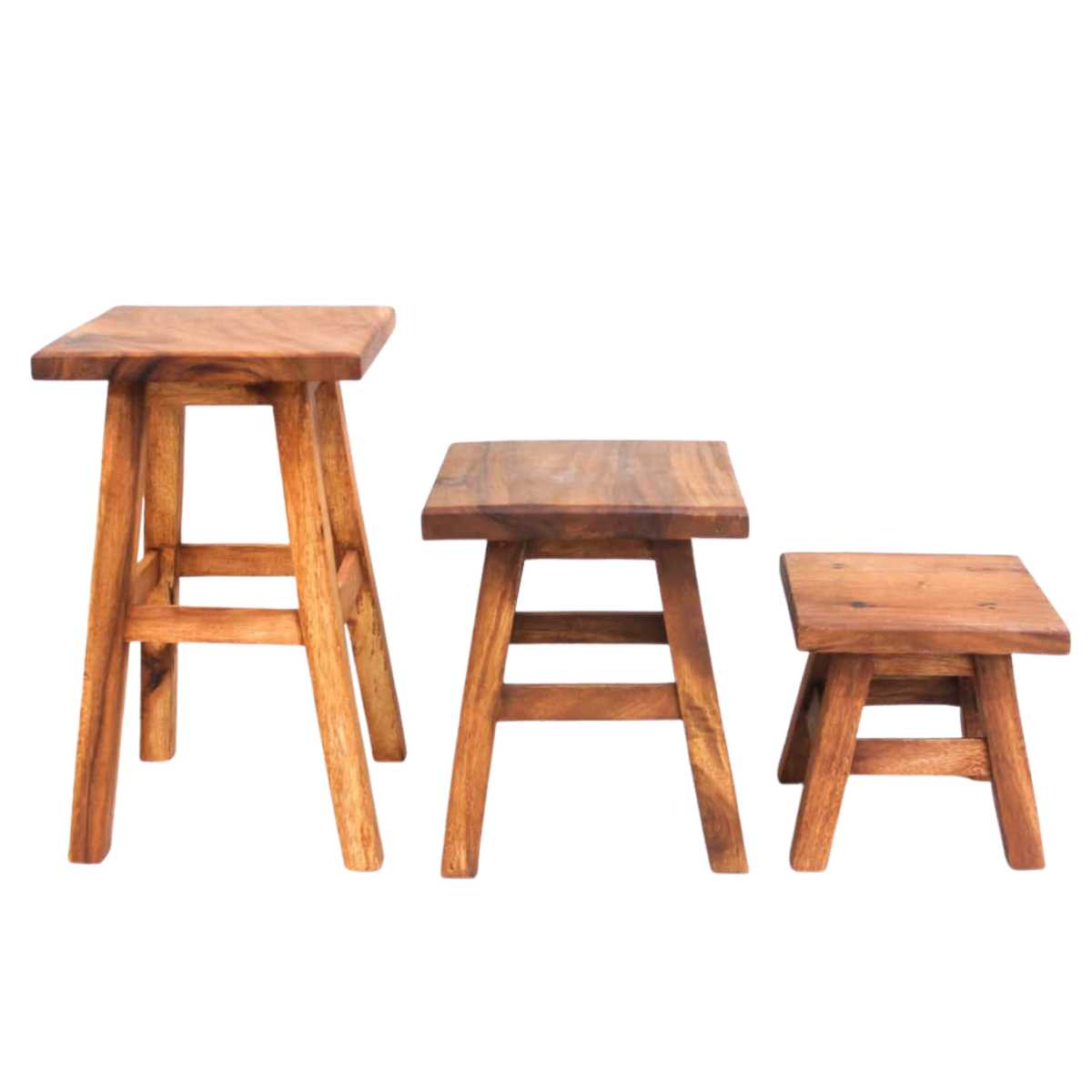 Wooden Stool - Tall Square | Barron Imports