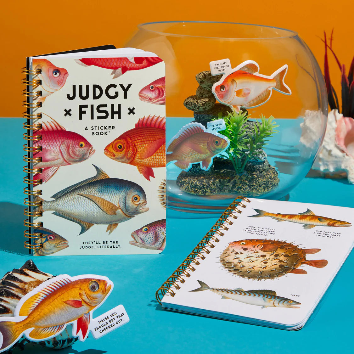 Judgy Fish Sticker Book Multi-Coloured | Brass Monkey