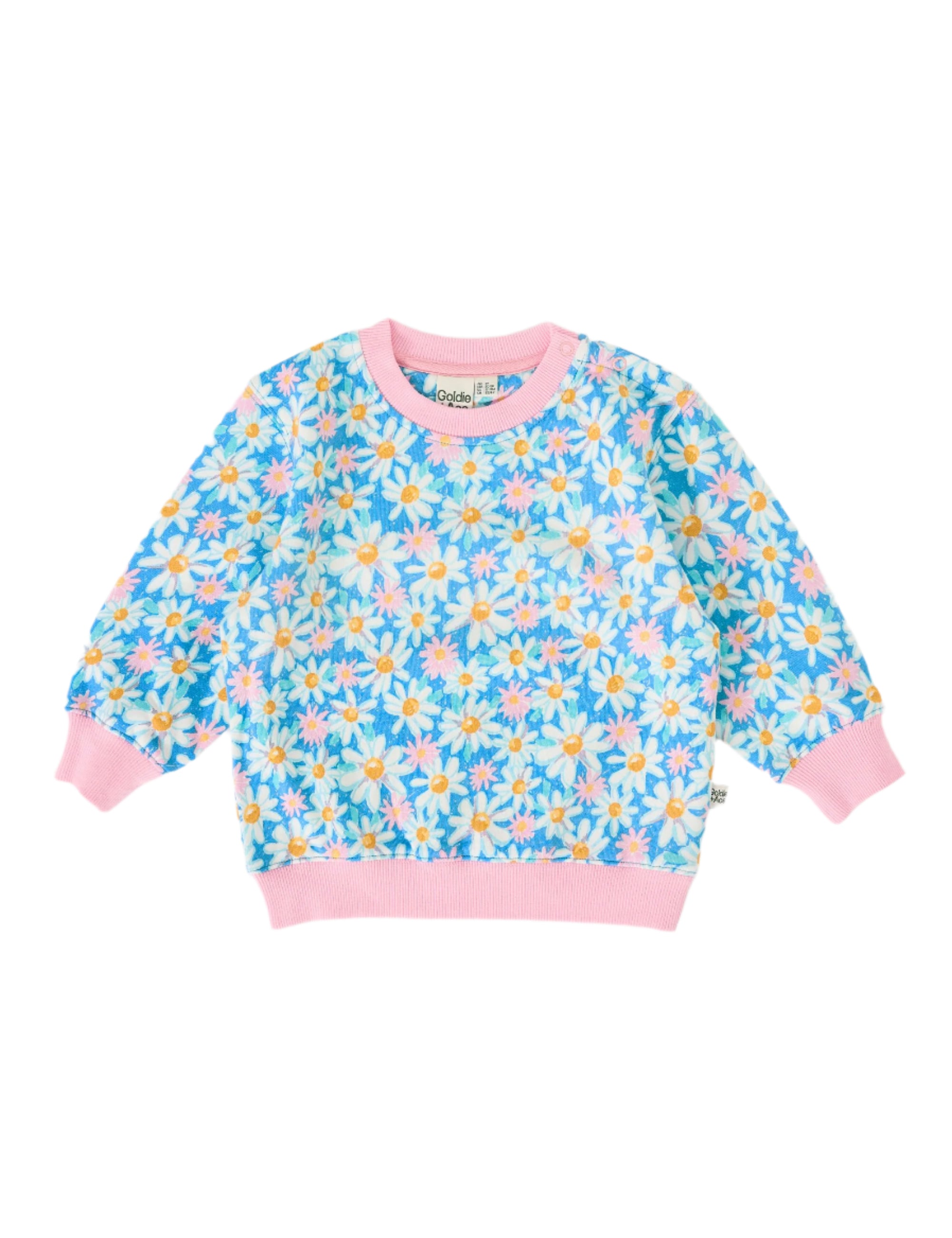 SEASIDE DAISY RELAXED TERRY SWEATER | Goldie + Ace