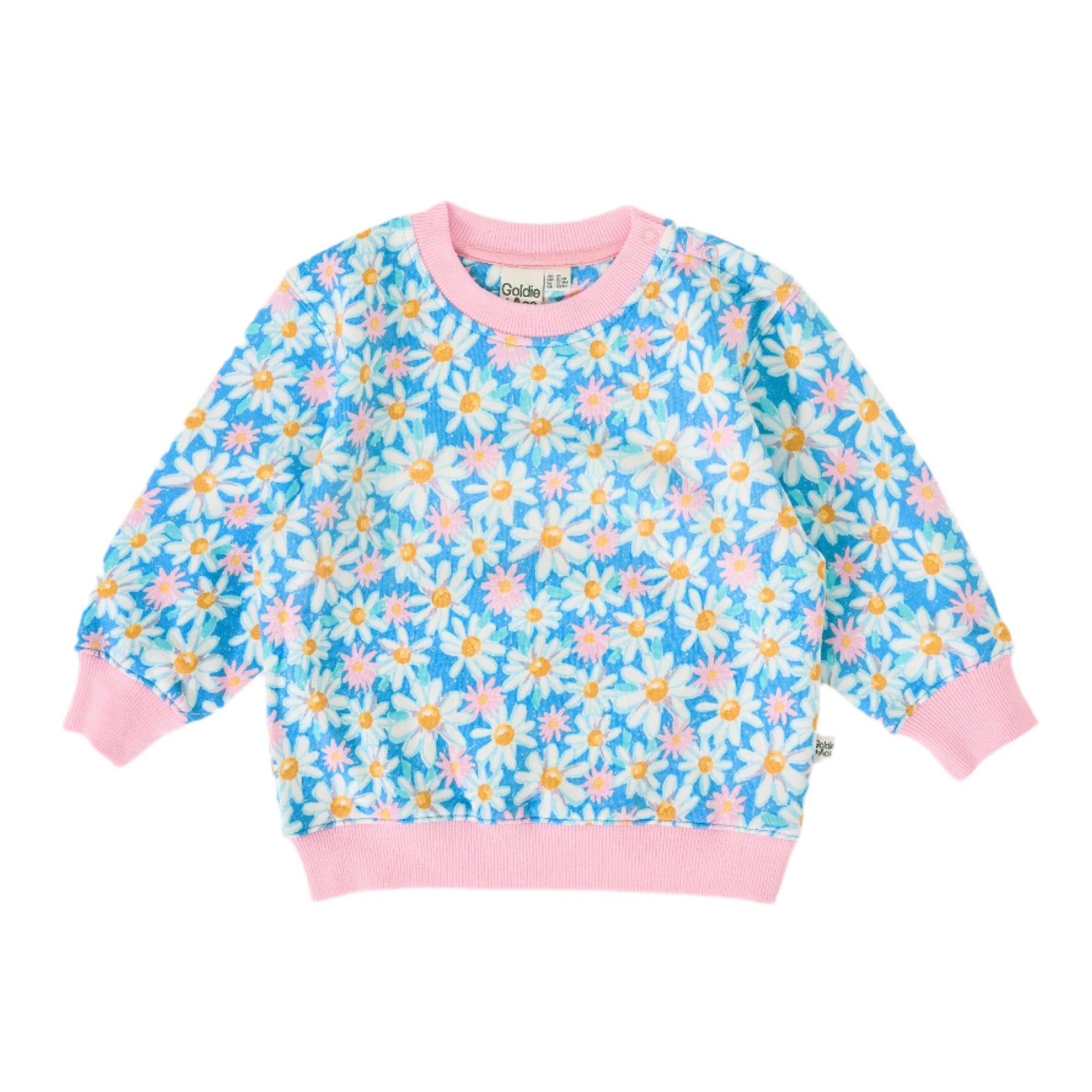 SEASIDE DAISY RELAXED TERRY SWEATER | Goldie + Ace