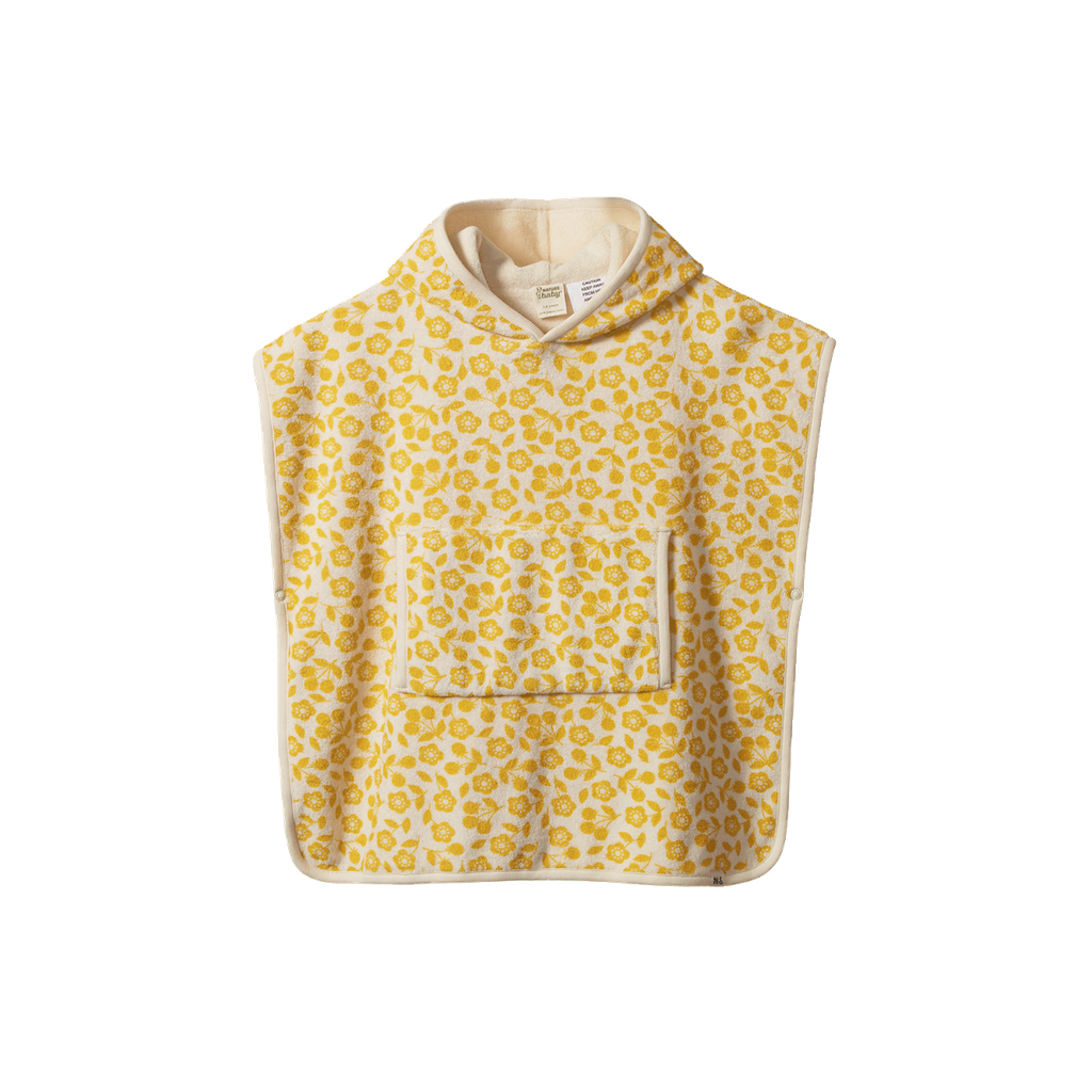 PONCHO TOWEL - Kitchen Garden Freesia Print | Nature Baby