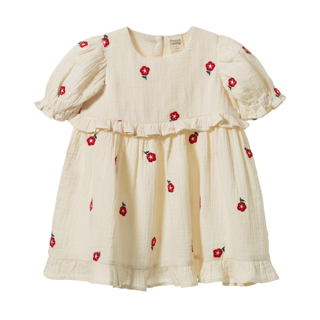 VALENTINA DRESS - Red Flora | Nature Baby