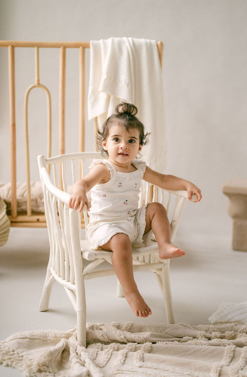 Cherry Ruffle Set | Natural | Aster & Oak